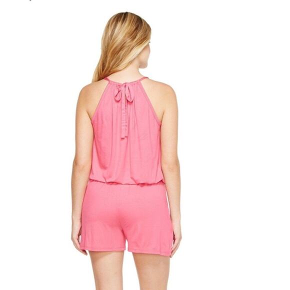 Trina Turk Nob Hill Halter Sleeveless Romper Cactus Flower Pink Size XS - Picture 3 of 12